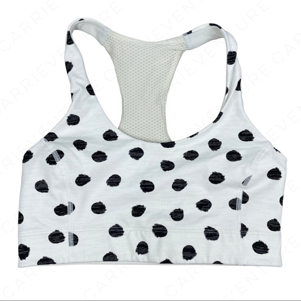 Outdoor Voices Doing Things White Cloud Polka Bra